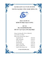 BÁO CÁO ĐỒ ÁN KINH TẾ HỌC ĐẠI CƯƠNG ĐỀ TÀI DỰ ÁN KINH DOANH ĐỒ ĂN VẶT TẠI LÀNG ĐẠI HỌC