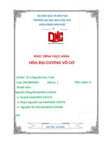 PHÚC TRÌNH THỰC HÀNH HÓA ĐẠI CƯƠNG VÔ CƠ