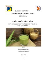 Phát triển sản phẩm xây dựng concept và pds từ ý tưởng sản phẩm mới