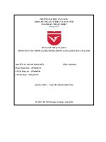 Tính toán chu trình lạnh cho hệ thống làm lạnh chất tải lạnh