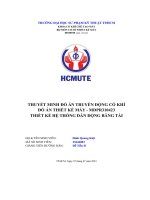 Thuyết minh đồ án truyền động có khí đồ án thiết kế máy   mdpr310423 thiết kế hệ thống dẫn động băng tải