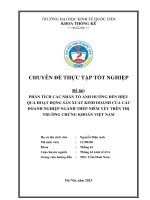 Chuyên đề thực tập tốt nghiệp: Phân tích tích các nhân tố ảnh hưởng đến hiệu quả hoạt động kinh doanh của các doanh nghiệp ngành thép niêm yết trên thị trường chứng khoán Việt Nam