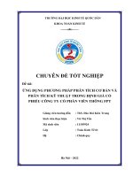 Chuyên đề tốt nghiệp: Ứng dụng phương pháp phân tích cơ bản và phân tích kỹ thuật trong định giá cổ phiếu Công ty Cổ phần Viễn thông FPT Telecom