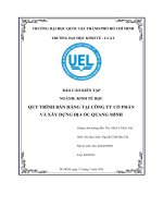 Quy trình bán hàng tại công ty cổ phần và xây dựng địa ốc quang minh