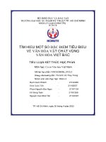 Tiểu luận kết thúc học phần tìm hiểu một số đặc điểm tiêu biểu về văn hóa vật chất vùng văn hóa việt bắc