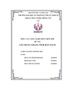 Môn các công nghệ phần mềm mới đề tài  xây dựng trang web bán sách