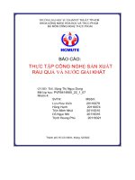 Báo cáo rq   thực tập công nghệ sản xuất rau quả và nước giải khát