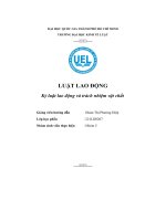 Luật lao độngkỷ luật lao động và trách nhiệm vật chất