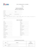 Tờ khai thông tin cá nhân