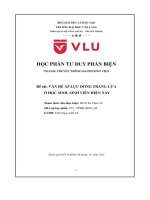 Đề tài vấn đề áp lực đồng trang lứa ở học sinh, sinh viên hiện nay