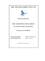 Môn thị trường chứng khoán đề trình bày cổ phiếu của một công ty