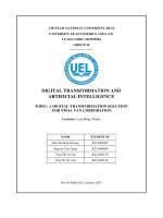 Topic a digital transformation solution  for ninja van corporation