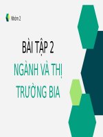 Bài tập 2 ngành và thị trường bia