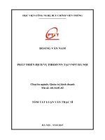 Phát triển dịch vụ FiberVnn tại VNPT Hà Nội