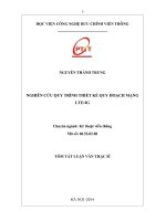 Nghiên cứu quy trình thiết kế và quy hoạch mạng LTE/4G