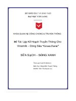 Đề tài lập kế hoạch truyền thông cho vinamilk – dòng sữa green farm