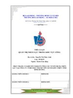 THỰC TRẠNG VÀ KHUYẾN NGHỊ VỀ CÔNG TÁC TUYỂN DỤNG NHÂN
LỰC TẠI CÔNG TY TNHH MỘT THÀNH VIÊN XỔ SỐ KIẾN THIẾT TỈNH
BÌNH DƯƠNG 