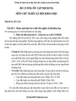 Đề cương ôn tập nội dung môn chủ nghĩa xã hội khoa học