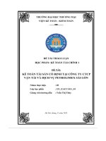 Đề tài kế toán tài sản cố định tại công ty ctcp vận tải và dịch vụ petrolimex sài gòn