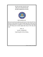 Hãy lựa chọn một doanh nghiệp đang kinh doanh trên thị trường việt nam  phân tích sự ảnh hưởng cải các nhân tố khách hàng, đối tủ cạnh tranh tới hoạt động marketing của sản phẩm đó và đề xuất giải php