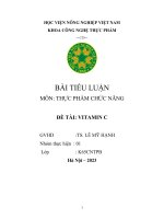 VITAMIN C THỰC PHẨM CHỨC NĂNG