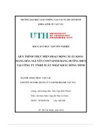 Quy trình thực hiện hoạt động xuất khẩu hàng hóa nguyên container bằng đường biển tại công ty tnhh xuất nhập khẩu đồng minh