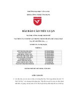 Báo cáo tiểu luận ngành công nghệ thẩm mỹ vai trò của vi sinh vật trong thẫm mĩ sữa rửa mặt, mặt nạ, sữa dưỡng da