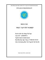 Báo cáo thực tập công ty tnhh sr tech