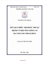 Kết quả điều trị phẫu thuật bệnh lý hẹp ống sống cổ đa tầng do thoái hóa