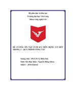 Đề cương ôn tập cuối kỳ môn động cơ đốt trong 2 – quá trình công tác