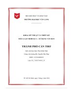 Khoa mỹ thuật và thiết kế tiểu luận module 3 – sử dụng văn bản thành phố cần thơ