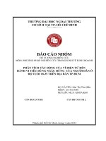 Phân tích tác động của ví điện tử đến hành vi tiêu dùng ngẫu hứng của người dân ở độ tuổi 18 35 trên địa bàn tp hcm