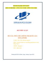Tiểu luận đề tài thể chế chính trị quốc gia singapore