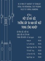 Một số khí độc thƣờng gây tai nạn bất ngờ trong công nghiệp