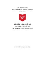 Bài tập lớn cuối kỳ học phần toàn rời rạc