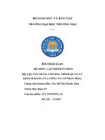 Xây dựng chương trình quản lý khách hàng của công ty cổ phần misa