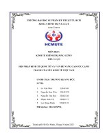 MÔN HỌC KINH TẾ CHÍNH TRỊ MÁC-LÊNIN TIỂU LUẬN HỘI NHẬP KINH TẾ QUỐC TẾ VÀ VẤN ĐỀ NÂNG CAO SỨC CẠNH TRANH CỦA NỀN KINH TẾ VIỆT NAM