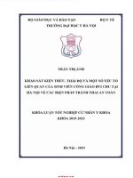 Khảo sát kiến thức thái độ và một số yếu tố liên quan của sinh viên công giáo bùi chu tại hà nội về các biện pháp tránh thai an toàn