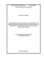 Luận văn thạc sĩ Luật học: Thẩm quyền của Toà án trong việc giải quyết các tranh chấp kinh doanh, thương mại theo pháp luật hiện hành - Thực tiễn áp dụng tại Toà án quận Hoàng Mai - Hà Nội