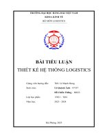 Bài tiểu luận thiết kế hệ thống logistics