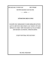 Luận văn thạc sĩ Luật học: Nguyên tắc Thẩm phán và Hội thẩm xét xử độc lập và chỉ tuân theo pháp luật trong tố tụng hình sự và thực tiễn thi hành tại Toà án nhân dân huyện Cao Phong, tỉnh Hoà Bình