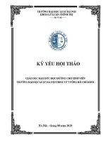 Kỷ yếu hội thảo khoa học cấp Khoa: Giáo dục đạo đức học đường cho sinh viên Trường Đại học Luật Hà Nội theo tư tưởng Hồ Chí Minh