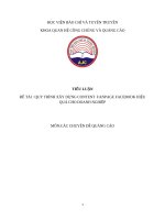 Tiểu Luận - Quảng Cáo - Đề Tài - Quy Trình Xây Dựng Content  Fanpage Facebook Hiệu Quả Cho Doanh Nghiệp