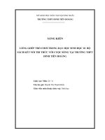 Sáng kiến kinh nghiệm. Lồng ghép trò chơi vào dạy học Sinh học 10 bộ sách kết nối tri thức với cuộc sống