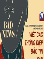 Viết các thông điệp báo tin xấu