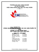 CÔNG NGHỆ CHẾ BIẾN SỮA VÀ CÁC SẢN PHẨM TỪ SỮA QUY TRÌNH SẢN XUẤT KEM HỘP, KEM QUE, KEM TƯƠI