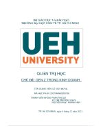 Quản trị học chủ đề gen z trong kinh doanh
