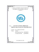 Topic law on natural heritage protection in quang ninh province