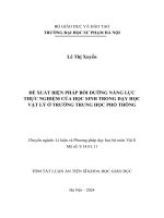 Tóm tắt: Đề xuất biện pháp bồi dưỡng năng lực thực nghiệm của học sinh trong dạy học vật lí ở trường trung học phổ thông