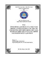 Tình hình lạm phát của việt nam trong 3 năm gần đây  các yếu tố ảnh hưởng đến biến động mức giáđánh giá hiệu quả của các chính sách kiểm soát lạm phát